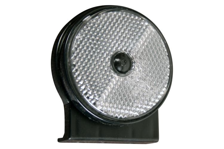 Refleks rund hvid på holder